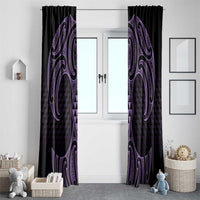 Waiporoporo Maori Ta Moko Poutama Art Window Curtain