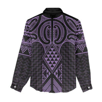 Waiporoporo Maori Ta Moko Poutama Art Women Casual Shirt LT9 - Polynesian Pride