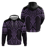 Waiporoporo Maori Ta Moko Poutama Art Zip Hoodie
