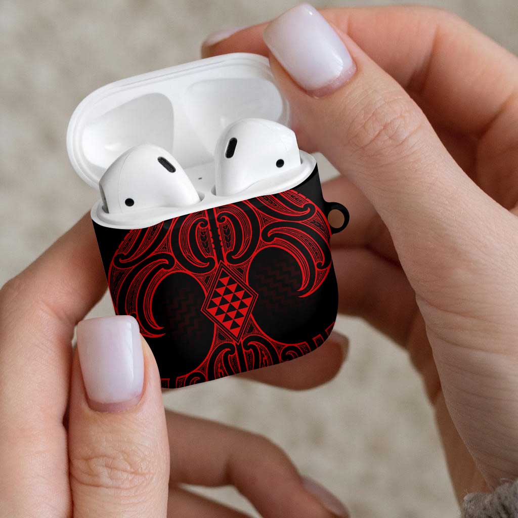 Whero Maori Ta Moko Poutama Art AirPods Case LT9 - Polynesian Pride