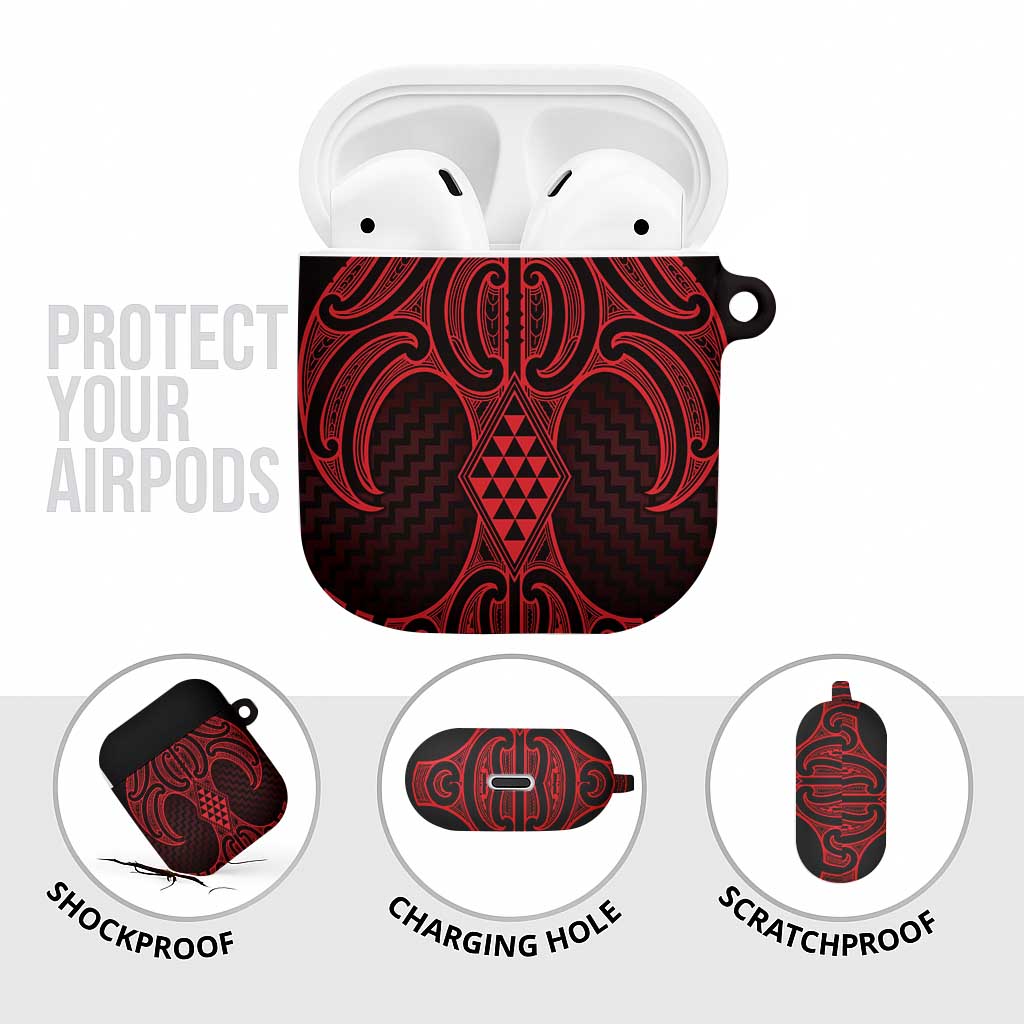 Whero Maori Ta Moko Poutama Art AirPods Case LT9 - Polynesian Pride