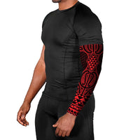 Whero Maori Ta Moko Poutama Art Arm Sleeves - Polynesian Pride