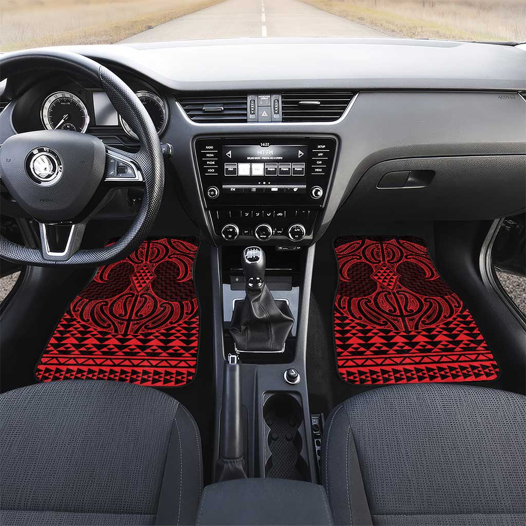 Whero Maori Ta Moko Poutama Art Car Mats