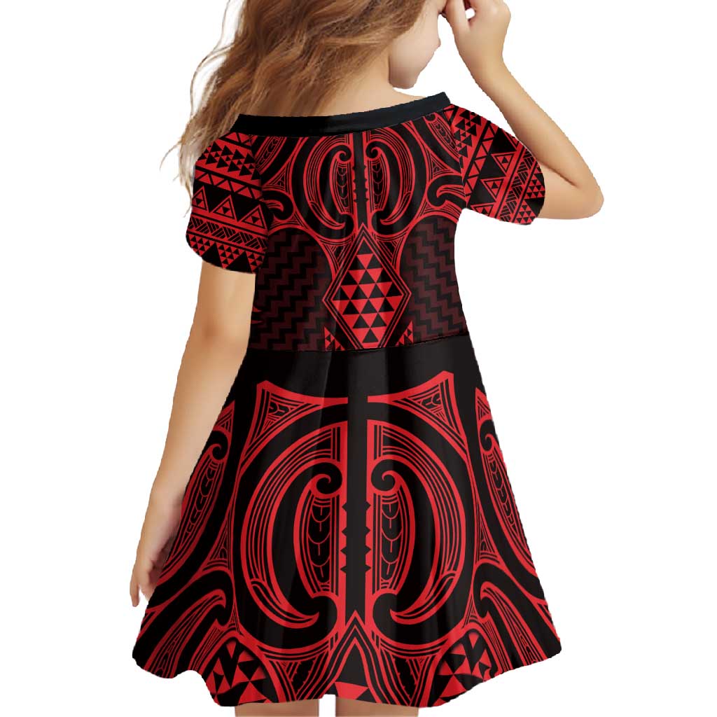 Whero Maori Ta Moko Poutama Art Family Matching Summer Maxi Dress and Hawaiian Shirt LT9 - Polynesian Pride