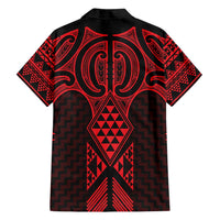 Whero Maori Ta Moko Poutama Art Family Matching Summer Maxi Dress and Hawaiian Shirt LT9 - Polynesian Pride