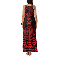 Whero Maori Ta Moko Poutama Art Family Matching Tank Maxi Dress and Hawaiian Shirt LT9 - Polynesian Pride