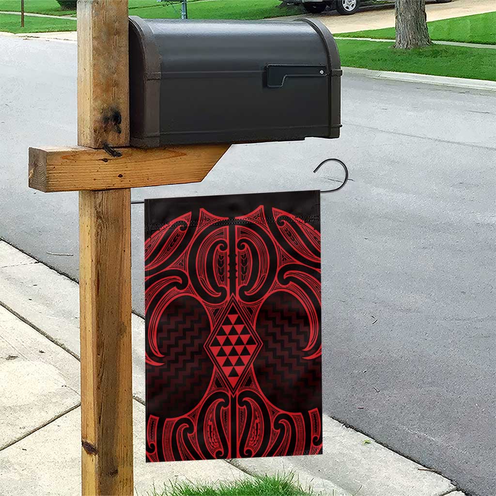 Whero Maori Ta Moko Poutama Art Garden Flag