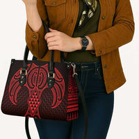 Whero Maori Ta Moko Poutama Art Leather Bag - Polynesian Pride