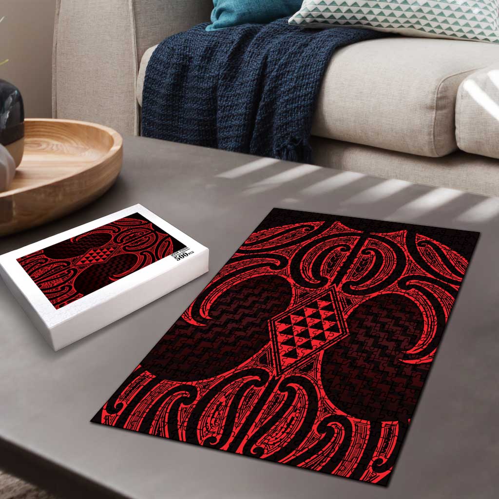Whero Maori Ta Moko Poutama Art Puzzle - Polynesian Pride