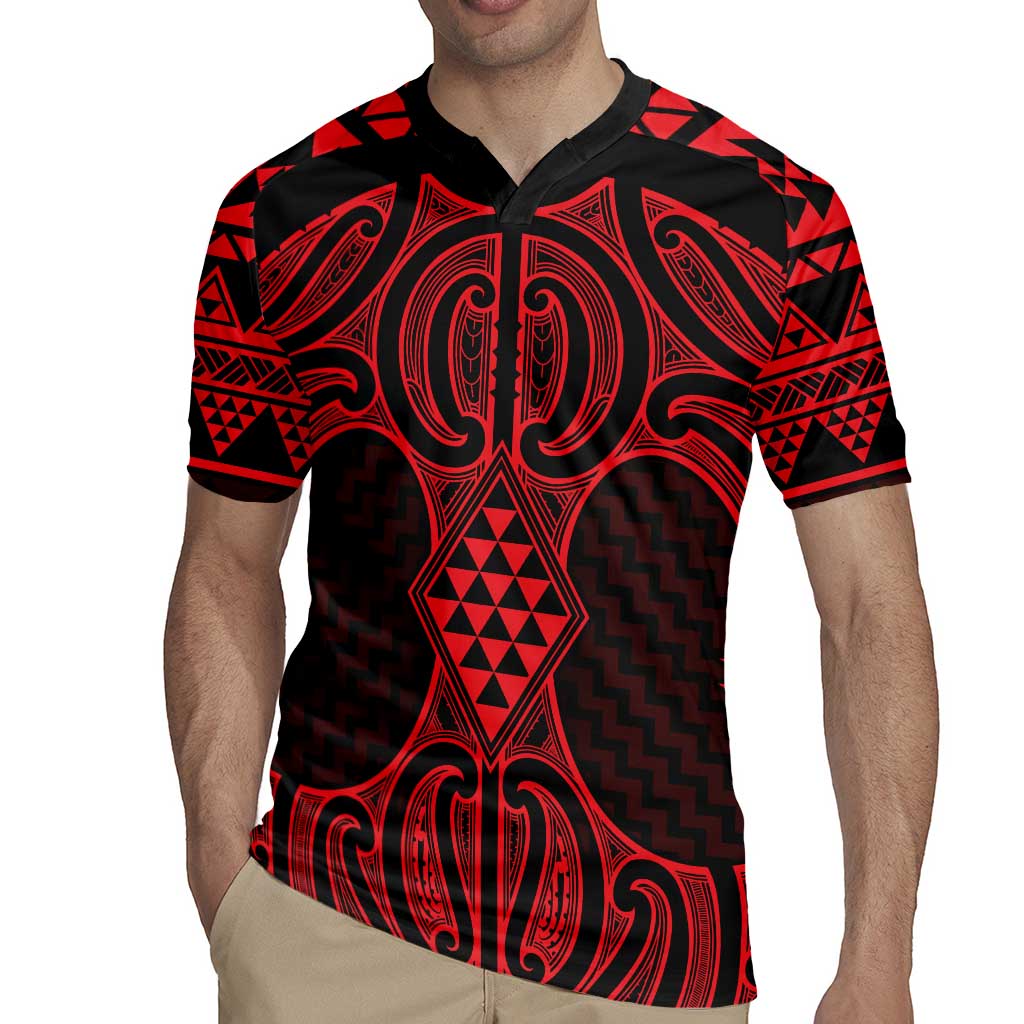 Whero Maori Ta Moko Poutama Art Rugby Jersey LT9 - Polynesian Pride