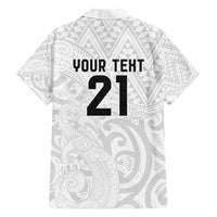 New Zealand Rangatira Custom Hawaiian Shirt All White Niho Taniwha Maori Tribal LT9 - Polynesian Pride