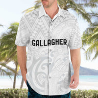 New Zealand Rangatira Custom Hawaiian Shirt All White Niho Taniwha Maori Tribal LT9 - Polynesian Pride