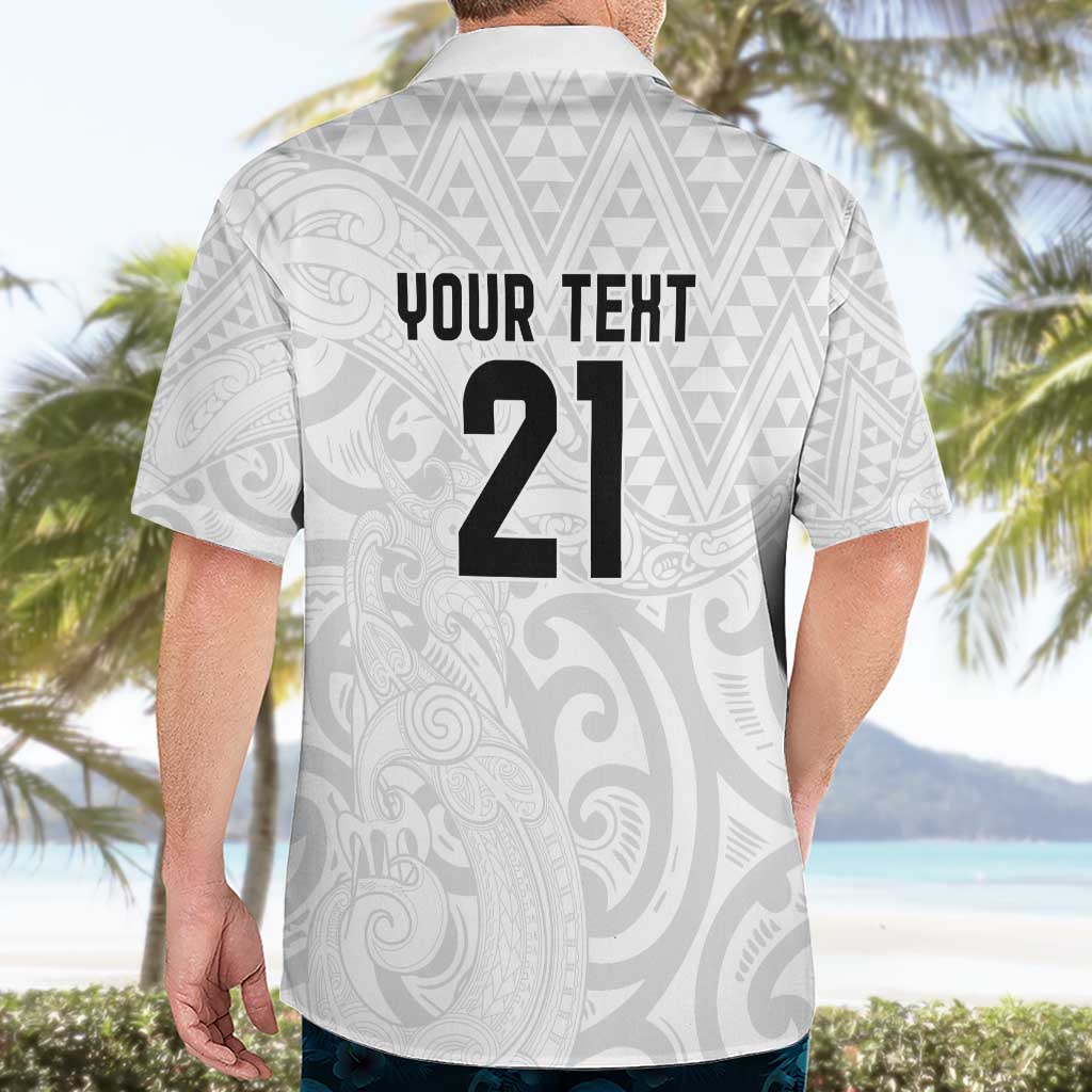 New Zealand Rangatira Custom Hawaiian Shirt All White Niho Taniwha Maori Tribal LT9 - Polynesian Pride