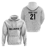 New Zealand Rangatira Custom Hoodie All White Niho Taniwha Maori Tribal LT9 - Polynesian Pride