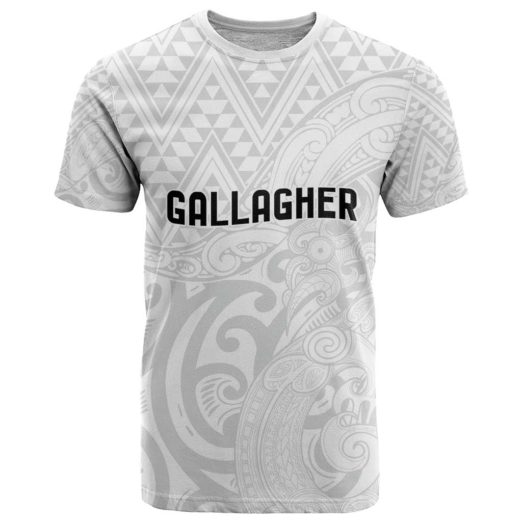 New Zealand Rangatira Custom T Shirt All White Niho Taniwha Maori Tribal LT9 White - Polynesian Pride