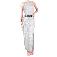 New Zealand Rangatira Custom Tank Maxi Dress All White Niho Taniwha Maori Tribal LT9 Women White - Polynesian Pride