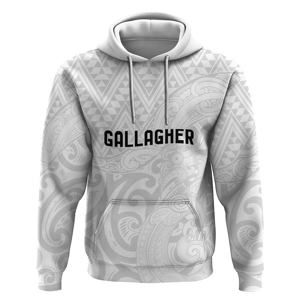 New Zealand Rangatira Custom Zip Hoodie All White Niho Taniwha Maori Tribal LT9 Pullover Hoodie White - Polynesian Pride
