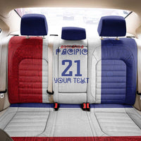New Zealand Rugby Pacific Personalised Back Car Seat Cover Maori Style Tribal Tapa Pattern