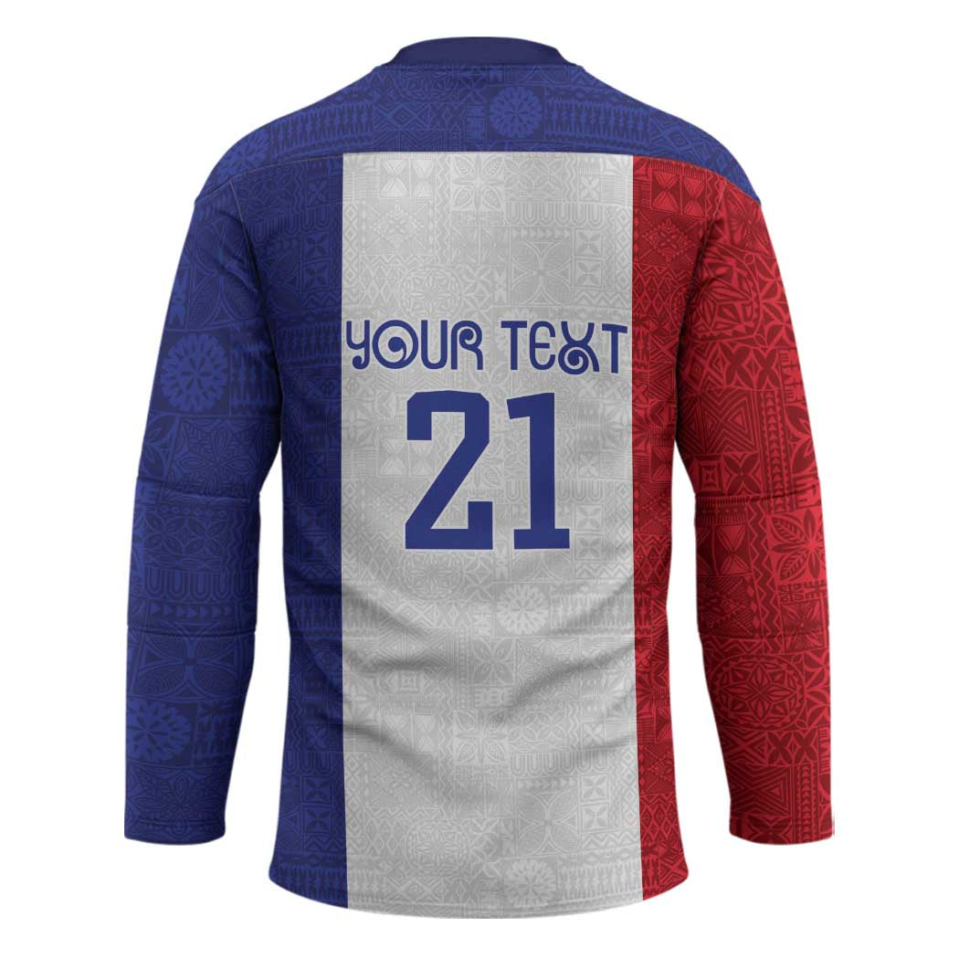 New Zealand Rugby Pacific Personalised Hockey Jersey Maori Style Tribal Tapa Pattern - Polynesian Pride