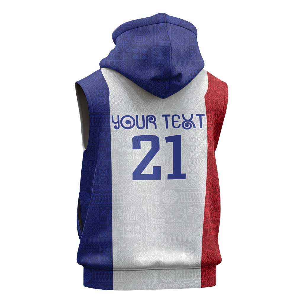 New Zealand Rugby Pacific Personalised Sleeveless Hoodie Maori Style Tribal Tapa Pattern LT9 - Polynesian Pride