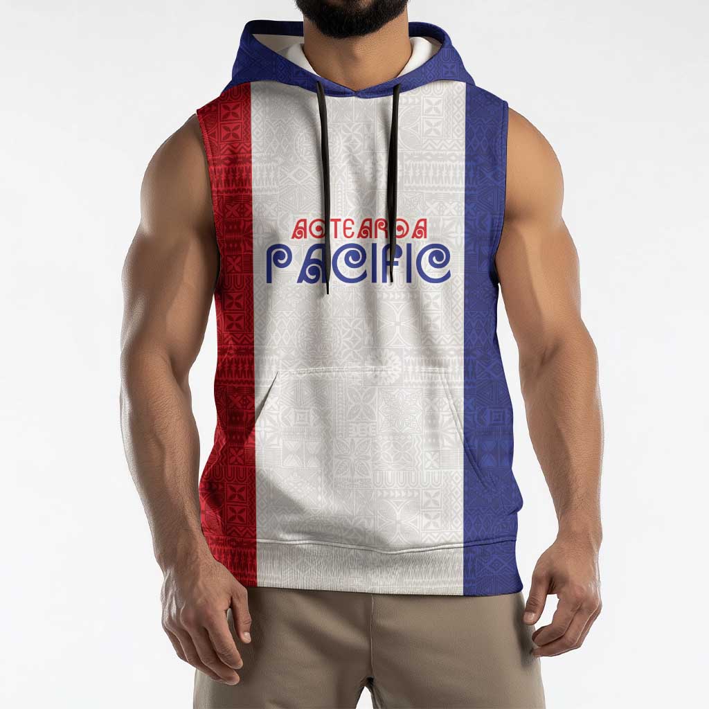 New Zealand Rugby Pacific Personalised Sleeveless Hoodie Maori Style Tribal Tapa Pattern LT9 - Polynesian Pride