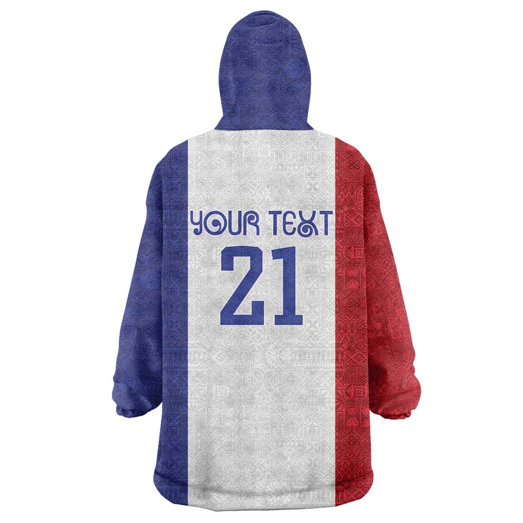 New Zealand Rugby Pacific Personalised Wearable Blanket Hoodie Maori Style Tribal Tapa Pattern LT9 - Polynesian Pride
