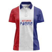 New Zealand Rugby Pacific Personalised Women Polo Shirt Maori Style Tribal Tapa Pattern LT9 Female White - Polynesian Pride