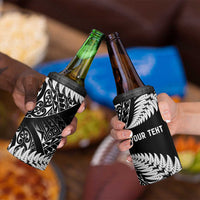 New Zealand Rugby Pacific Personalised 4 in 1 Can Cooler Tumbler All Black Maori Pasifika Fern Pattern LT9 - Polynesian Pride