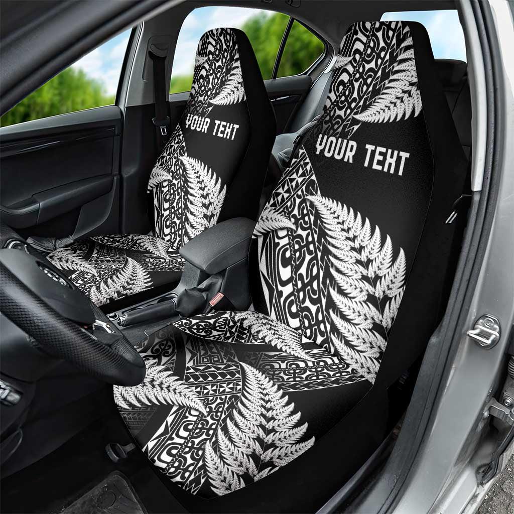 New Zealand Rugby Pacific Personalised Car Seat Cover All Black Maori Pasifika Fern Pattern LT9 - Polynesian Pride