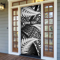 New Zealand Rugby Pacific Personalised Door Cover All Black Maori Pasifika Fern Pattern LT9 - Polynesian Pride