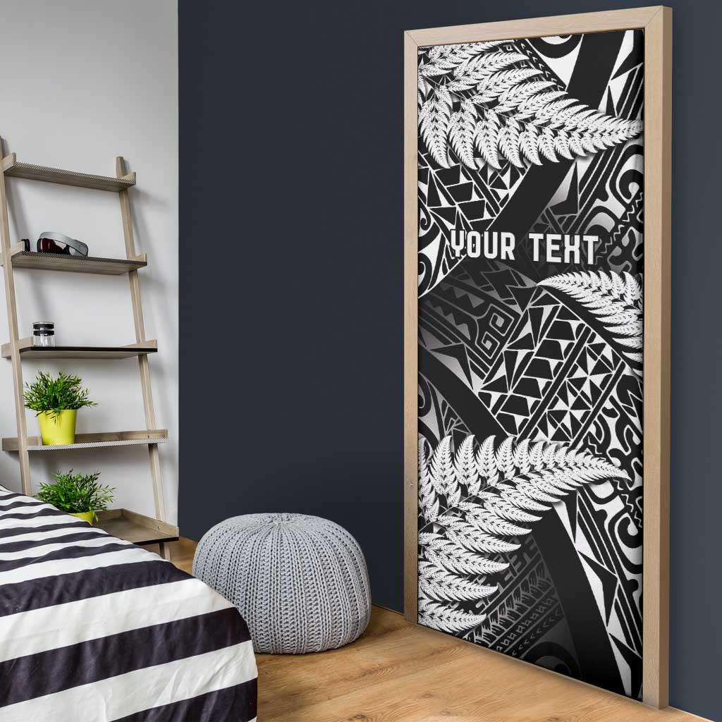 New Zealand Rugby Pacific Personalised Door Cover All Black Maori Pasifika Fern Pattern LT9 - Polynesian Pride