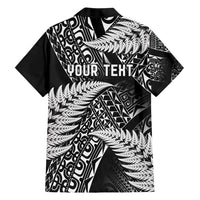 New Zealand Rugby Pacific Personalised Family Matching Summer Maxi Dress and Hawaiian Shirt All Black Maori Pasifika Fern Pattern LT9 - Polynesian Pride