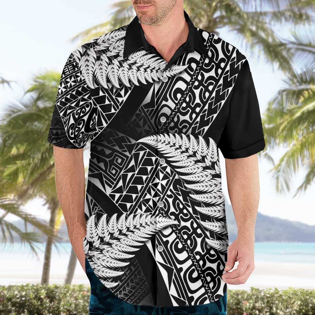 New Zealand Rugby Pacific Personalised Hawaiian Shirt All Black Maori Pasifika Fern Pattern LT9 - Polynesian Pride