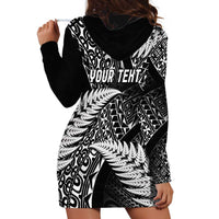 New Zealand Rugby Pacific Personalised Hoodie Dress All Black Maori Pasifika Fern Pattern LT9 - Polynesian Pride