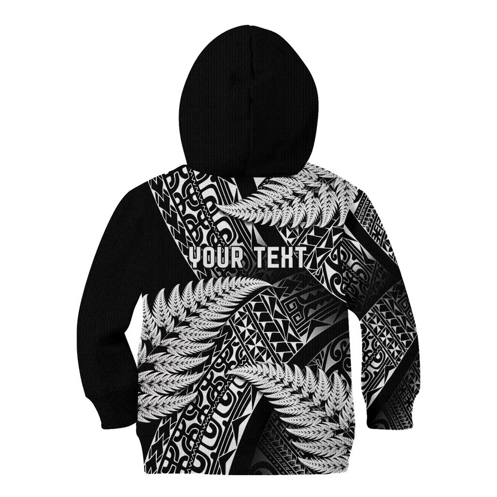 New Zealand Rugby Pacific Personalised Kid Hoodie All Black Maori Pasifika Fern Pattern LT9 - Polynesian Pride
