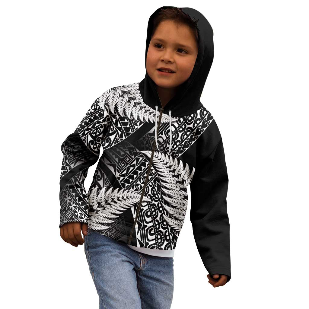 New Zealand Rugby Pacific Personalised Kid Hoodie All Black Maori Pasifika Fern Pattern LT9 - Polynesian Pride