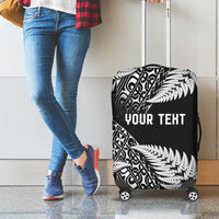 New Zealand Rugby Pacific Personalised Luggage Cover All Black Maori Pasifika Fern Pattern