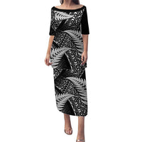 New Zealand Rugby Pacific Personalised Puletasi All Black Maori Pasifika Fern Pattern