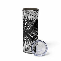 New Zealand Rugby Pacific Personalised Skinny Tumbler All Black Maori Pasifika Fern Pattern LT9 - Polynesian Pride