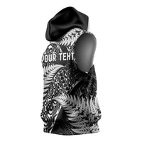 New Zealand Rugby Pacific Personalised Sleeveless Hoodie All Black Maori Pasifika Fern Pattern LT9 - Polynesian Pride