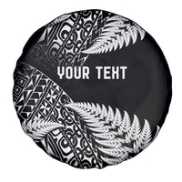 New Zealand Rugby Pacific Personalised Spare Tire Cover All Black Maori Pasifika Fern Pattern LT9 - Polynesian Pride