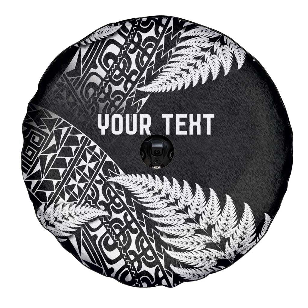 New Zealand Rugby Pacific Personalised Spare Tire Cover All Black Maori Pasifika Fern Pattern LT9 - Polynesian Pride