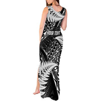 New Zealand Rugby Pacific Personalised Tank Maxi Dress All Black Maori Pasifika Fern Pattern LT9 - Polynesian Pride