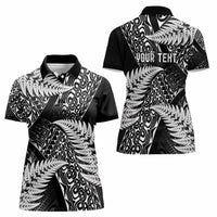 New Zealand Rugby Pacific Personalised Women Polo Shirt All Black Maori Pasifika Fern Pattern LT9 - Polynesian Pride