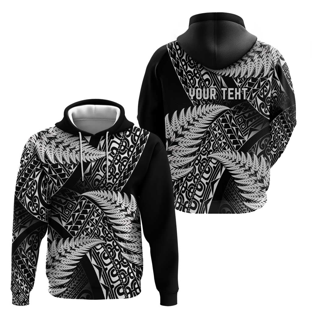 New Zealand Rugby Pacific Personalised Zip Hoodie All Black Maori Pasifika Fern Pattern LT9 - Polynesian Pride