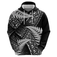 New Zealand Rugby Pacific Personalised Zip Hoodie All Black Maori Pasifika Fern Pattern LT9 - Polynesian Pride