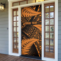 New Zealand Rugby Pacific Personalised Door Cover All Gold Maori Pasifika Fern Pattern LT9 - Polynesian Pride