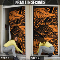New Zealand Rugby Pacific Personalised Door Cover All Gold Maori Pasifika Fern Pattern LT9 - Polynesian Pride