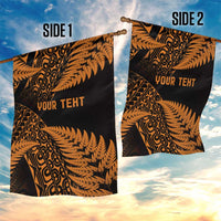 New Zealand Rugby Pacific Personalised Garden Flag All Gold Maori Pasifika Fern Pattern LT9 - Polynesian Pride