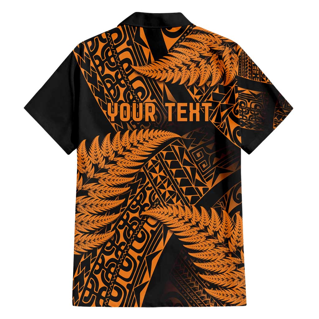 New Zealand Rugby Pacific Personalised Hawaiian Shirt All Gold Maori Pasifika Fern Pattern LT9 - Polynesian Pride